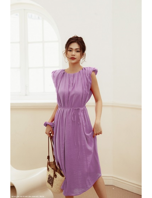 Đầm Maxi Dún Vai Phùng Cột Eo - 2706