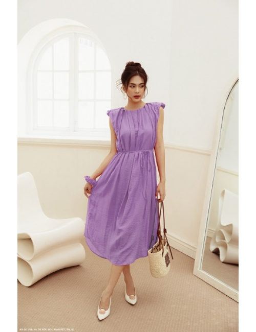 Đầm Maxi Dún Vai Phùng Cột Eo - 2706