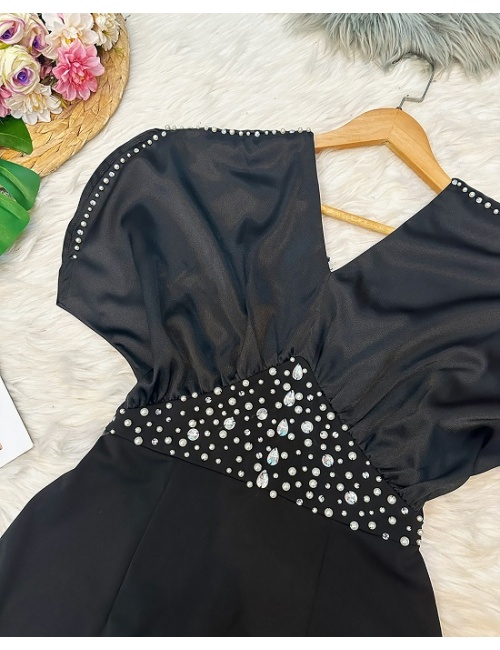 Đầm Dơi Cổ Tim Đính Hạt Pha Lê Lấp Lánh - 2721