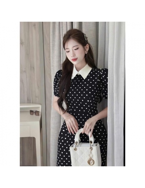 Đầm Chấm Bi Đuôi Cá Sang Trọng - 9037