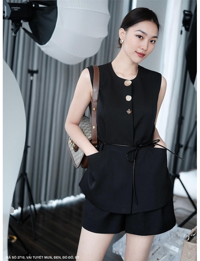 Bộ Ngắn Sát Nách 2 Túi - 2710