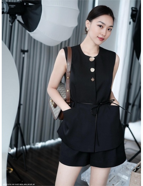 Bộ Ngắn Sát Nách 2 Túi - 2710