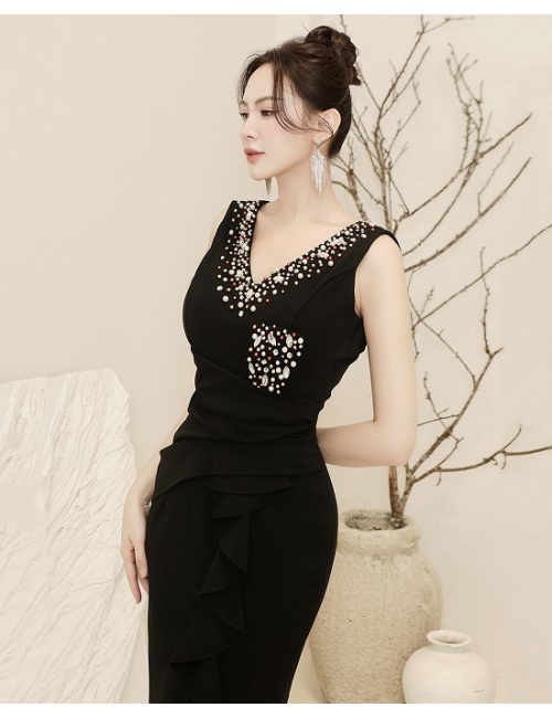 Đầm Ôm Cổ Tim Đính Pha Lê Sang Chảnh - 2727