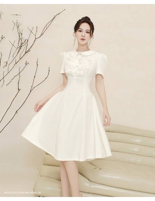 Đầm Xò Cổ Sen Tay Dún Duyên Dáng - 2733