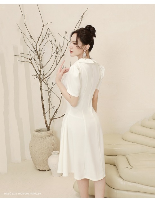 Đầm Xò Cổ Sen Tay Dún Duyên Dáng - 2733