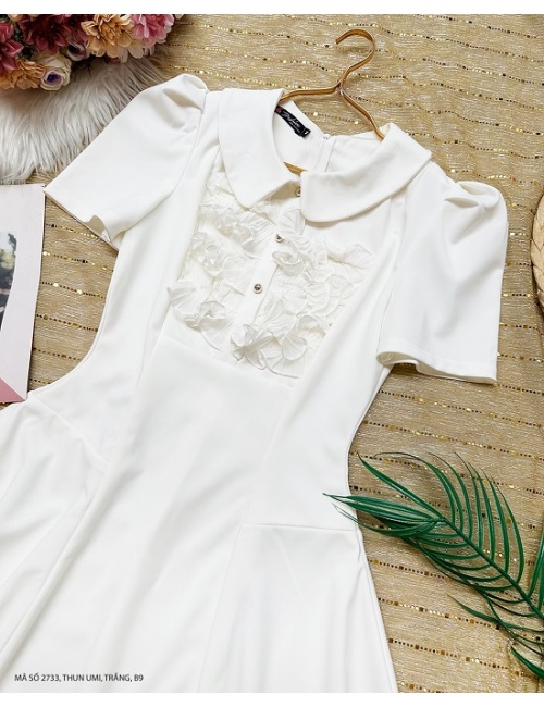 Đầm Xò Cổ Sen Tay Dún Duyên Dáng - 2733