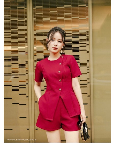 BỘ ÁO VÀ QUẦN NGẮN KẾT 5 NÚT  -2741