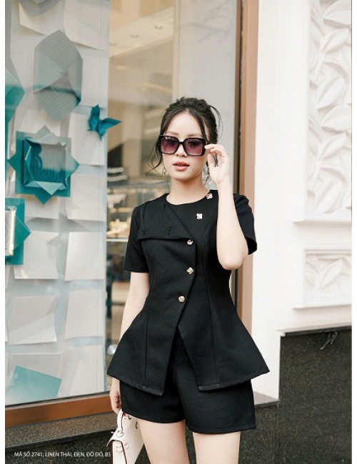 Bộ Áo Và Quần Ngắn Kết 5 Nút - 2741