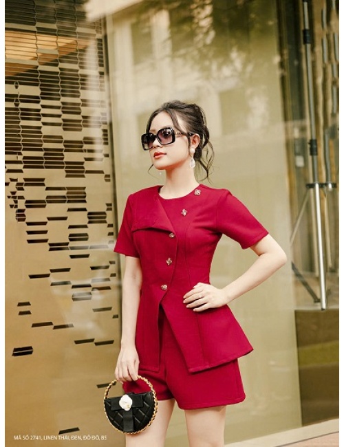 Bộ Áo Và Quần Ngắn Kết 5 Nút - 2741
