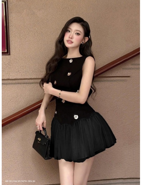 Đầm Xèo Kết Hoa Nhỏ Xinh Xinh - 2744