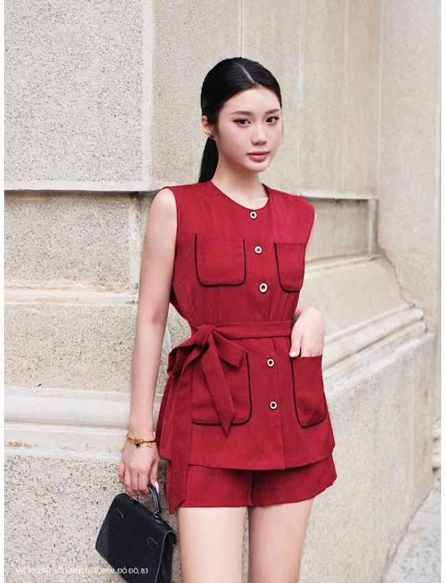 Bộ Áo Và Quần Ngắn 4 Túi Xinh Xắn - 2747