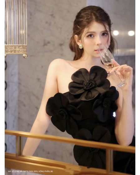 ĐẦM DÂY XÉO KẾT 6 HOA MAI LỚN - 2748