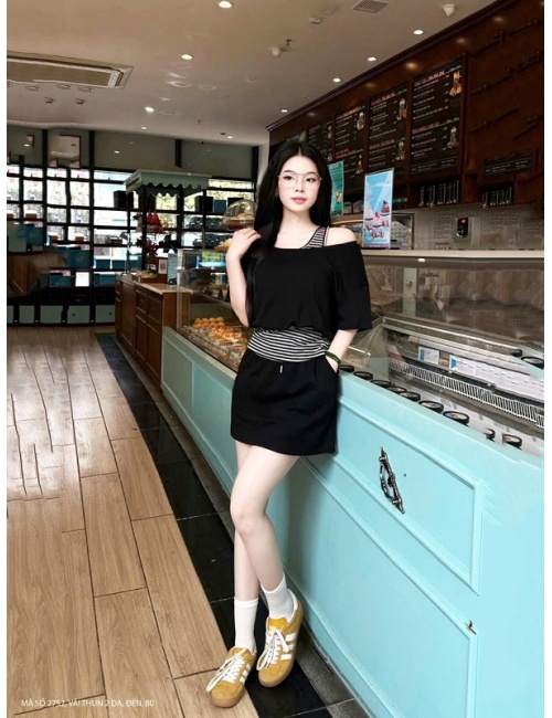 Bộ Áo Và Váy Lót Áo Sọc - 2752
