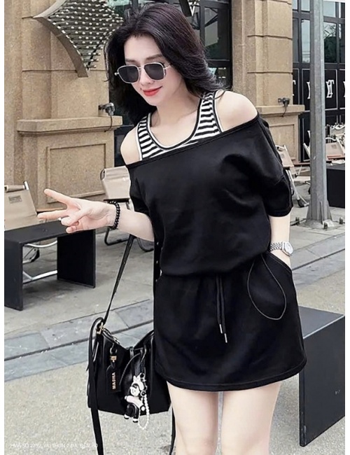 Bộ Áo Và Váy Lót Áo Sọc - 2752