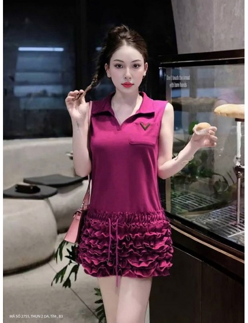 Đầm Suông Rút Eo Dún Lai - 2755