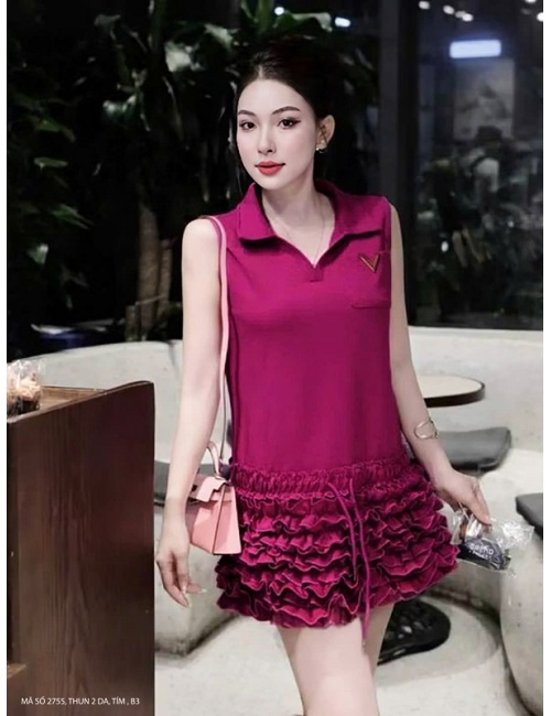 Đầm Suông Rút Eo Dún Lai - 2755
