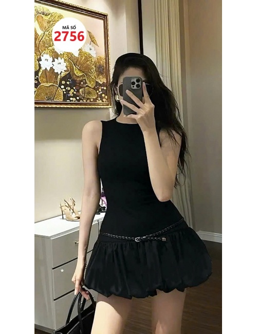 Đầm Bí Quần Short Kèm Nịch - 2756