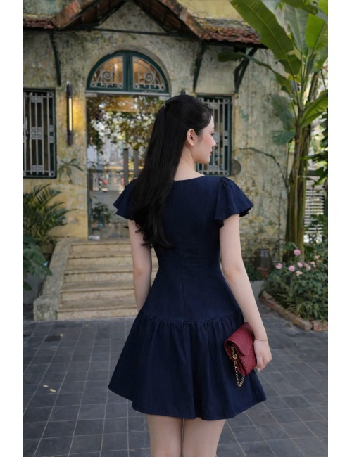 Đầm Jean Nàng Thơ Tay Xoè - D9042