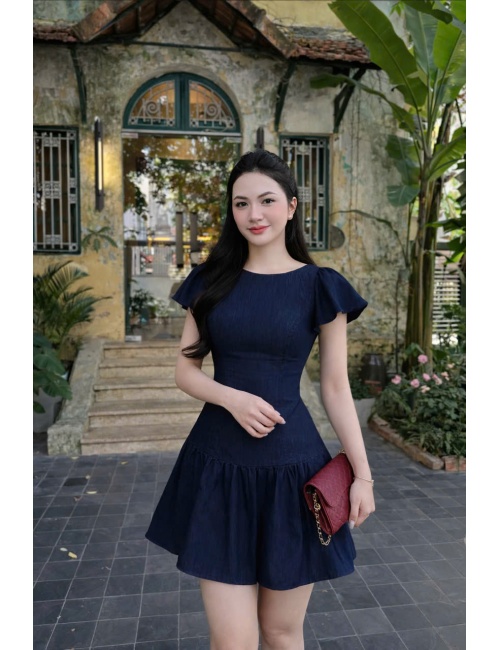 Đầm Jean Nàng Thơ Tay Xoè - D9042