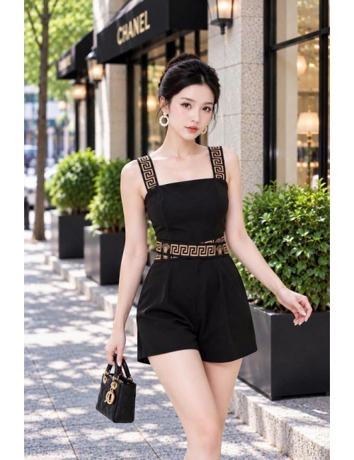 BỘ ĐỒ BAY JUMP SUIT 2 DÂY EO CÓ CHỮ CÁ TÍNH  - 2704