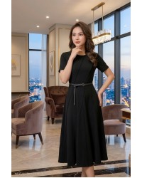 ĐẦM XÒE XẾP LY TAY NGẮN QUÝ PHÁI  - 2762