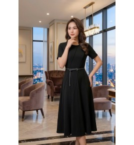 ĐẦM XÒE XẾP LY TAY NGẮN QUÝ PHÁI  - 2762