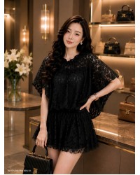 BỘ ÁO VÀ QUẦN NGẮN REN CÓ ÁO LÓT  - 2768