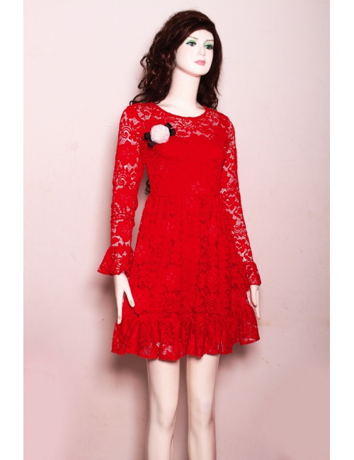 Đầm Ren Tay Dài - 2043