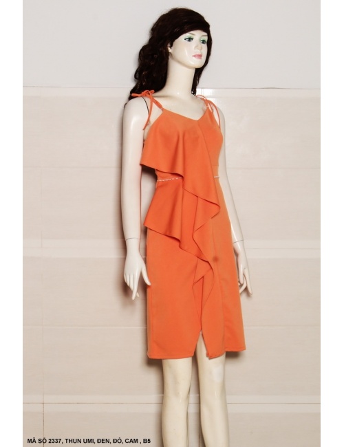 Đầm Xòe 2 Dây Thắt Nơ Vai - 2337