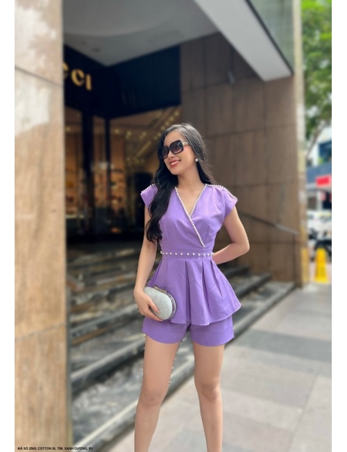 Bộ Sọt Xòe Đính Ngọc Trai - 2565