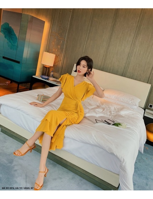Đầm Dún Tay Dún Thân Quyến Rũ - 2574