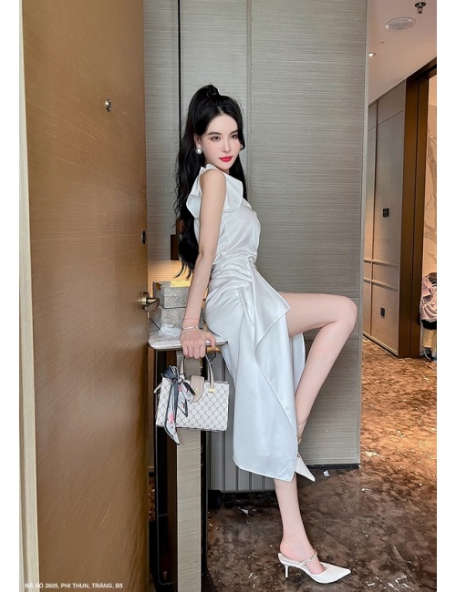Đầm Trễ Vai 1 Bên Lai Dún Xinh Xắn - 2605