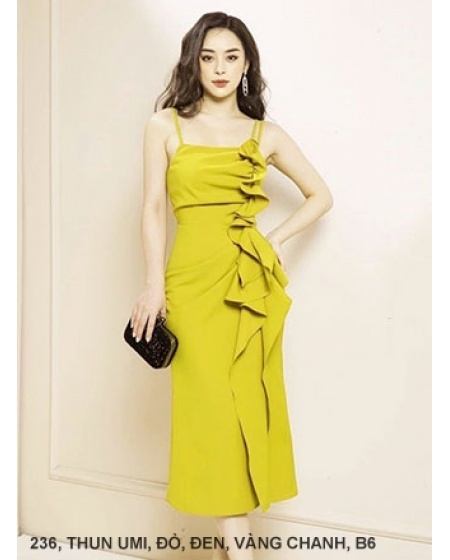 Đầm 2 Dây Dún Eo - 2364