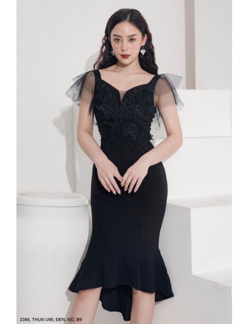 Đầm Ôm Sát Nách Lai Xòe - 2366