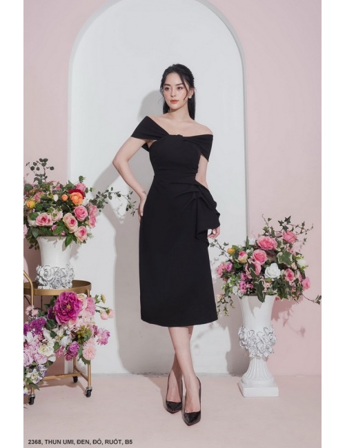 Đầm Rớt Vai Xẻ Lai Quyến Rũ - 2368
