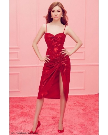 Đầm 2 Dây Xẻ Lai Trước - 2371