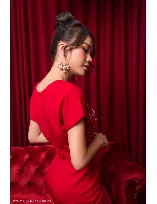Đầm Ôm Sát Nách Cổ Tim Khoét Sâu - 2379