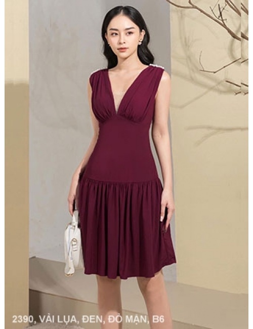 Đầm Xòe Cổ Tim - 2390