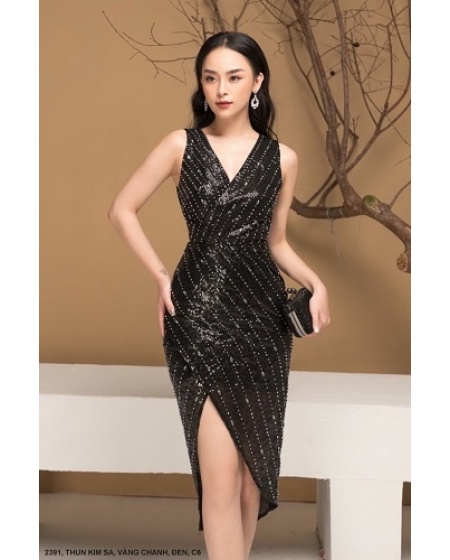 Đầm Ôm Thun Kim Sa Sang Trọng - 2391