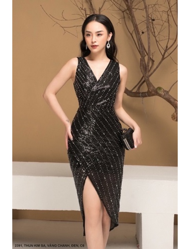 Đầm Ôm Thun Kim Sa Sang Trọng - 2391