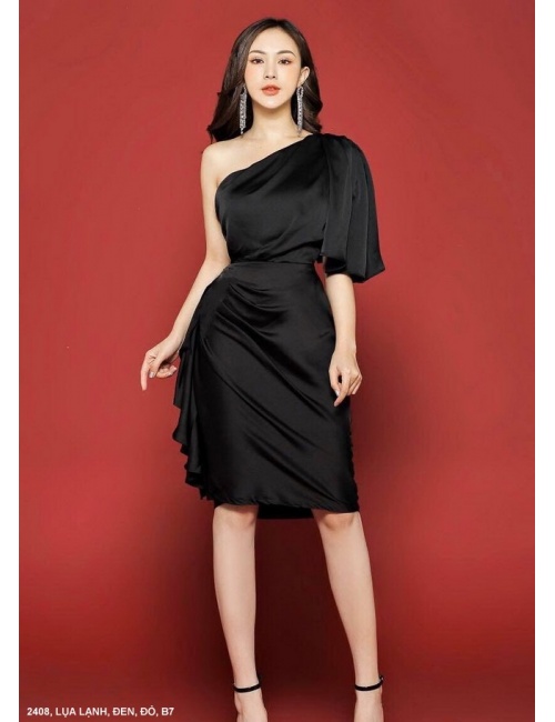 Đầm Cổ Xéo Dún Vai Xinh Xắn - 2408