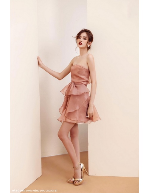 Đầm Voan Xòe Cúp Ngực - 2468