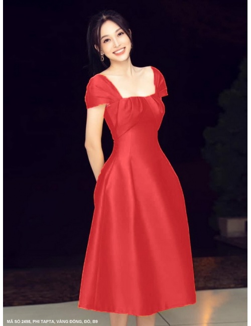 Đầm Xòe Xếp 2 Bên Ngực - 2498