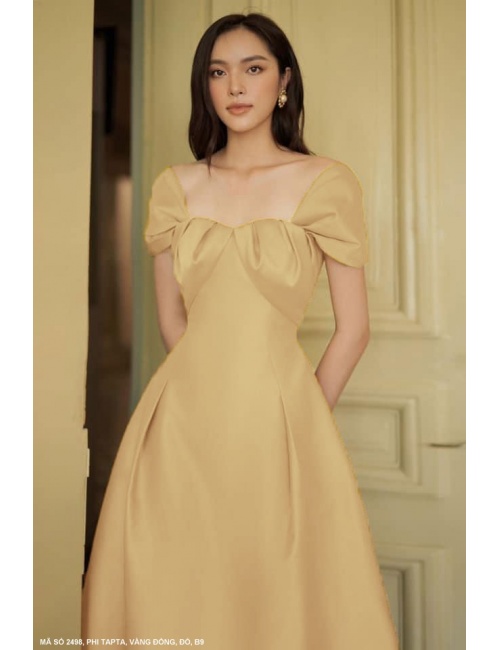Đầm Xòe Xếp 2 Bên Ngực - 2498
