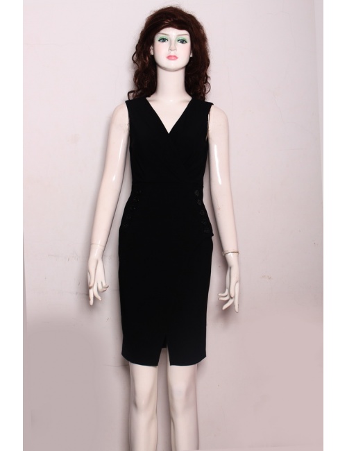 Đầm Cổ Chéo Đính Nút 2 Bên - 142