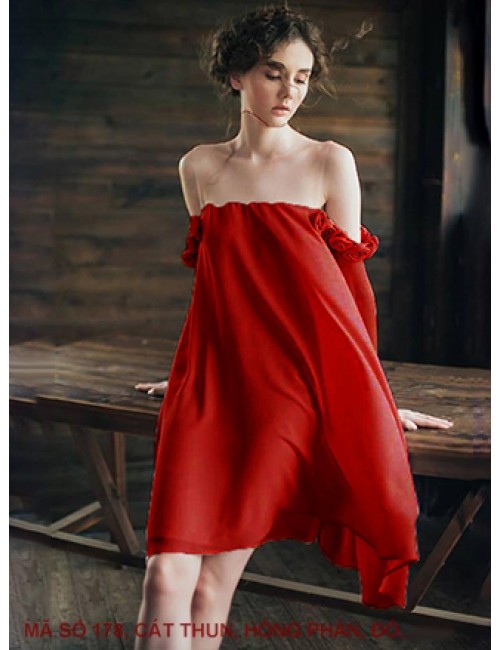Đầm Trễ Vai Hoa Hồng - 178