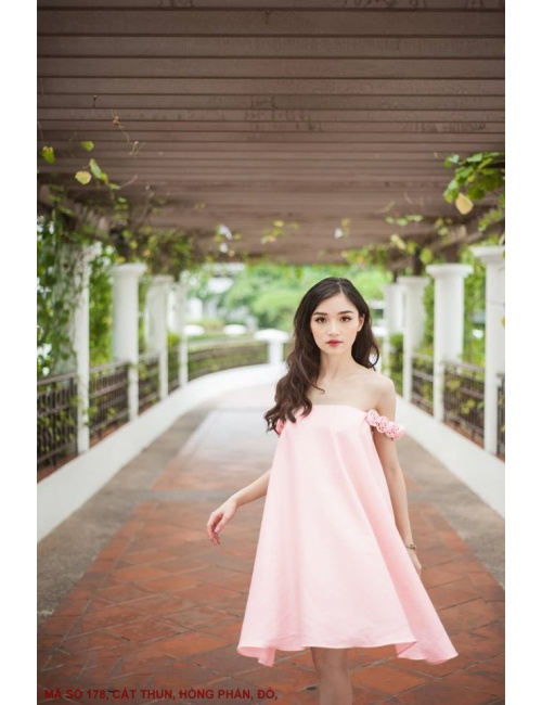 Đầm Trễ Vai Hoa Hồng - 178