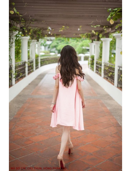 Đầm Trễ Vai Hoa Hồng - 178