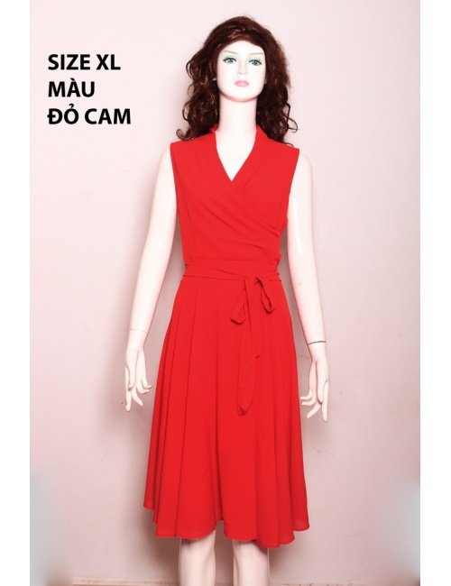 Đầm Cổ Chéo Thắt Nơ Eo Xinh Xắn - 38
