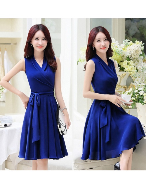 Đầm Cổ Chéo Thắt Nơ Eo Xinh Xắn - 38